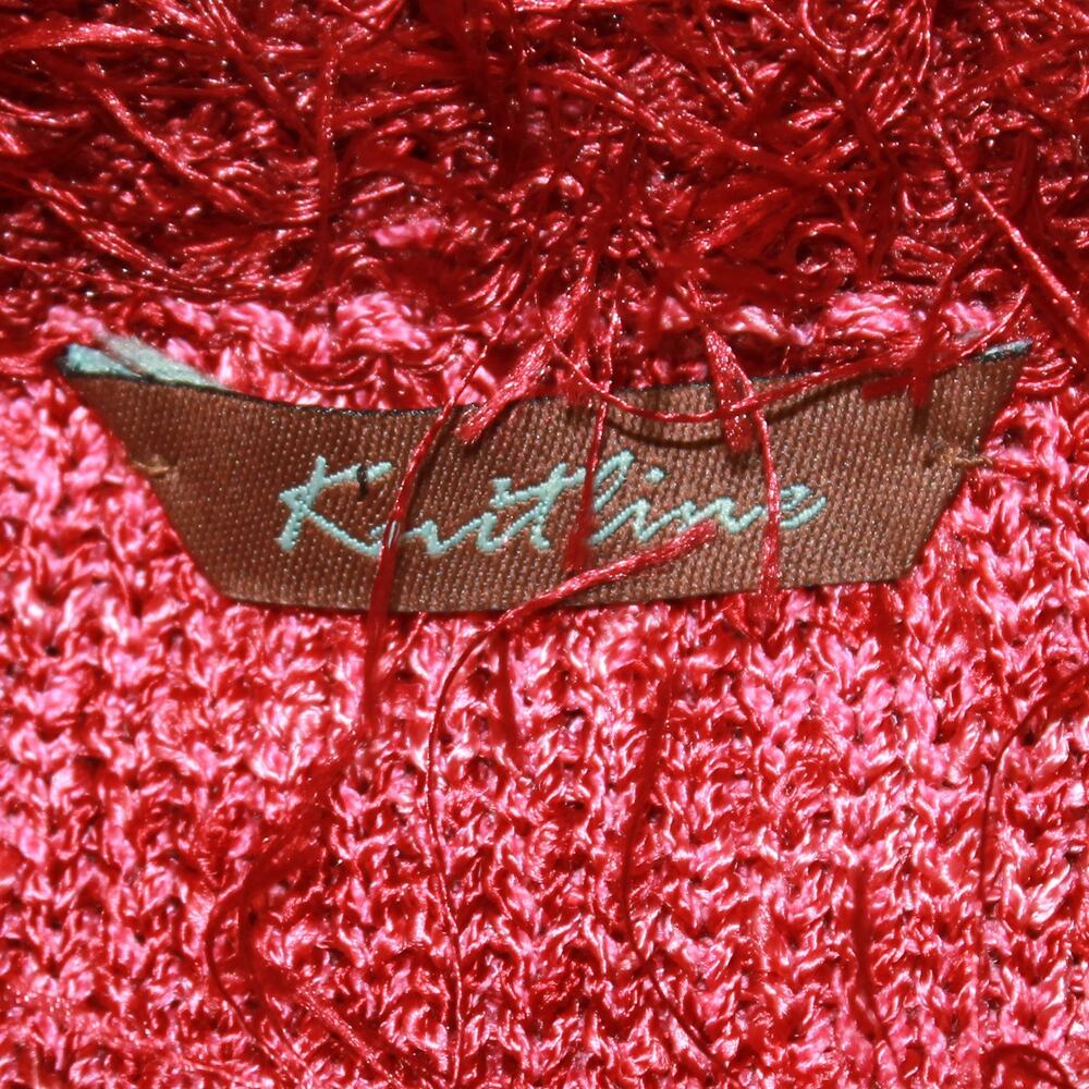 Knittline Vtg 80's 90's Couture Style Blazer Cardigan Crystal Button Fringe M - Picture 9 of 9